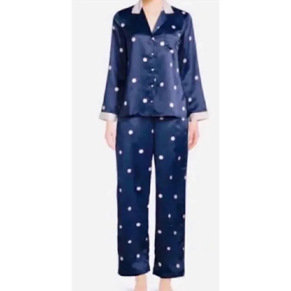 COPY - Kate Spade Navy and Pink Polka Dot Satin
Pajamas Medium